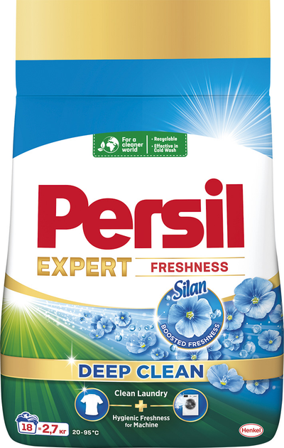 Порошок пральний Expert Deep Clean Автомат, Свіжість від Silan 2,7 кг, Persil, Арт.58461