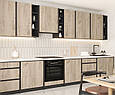 Сучасна кухня Графіті 3.2 м Дуб білий/Графіт, фото 3
