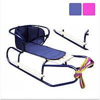 Санки дитячі Basic + матрацик + підніжка + спинка для дітей R_2455