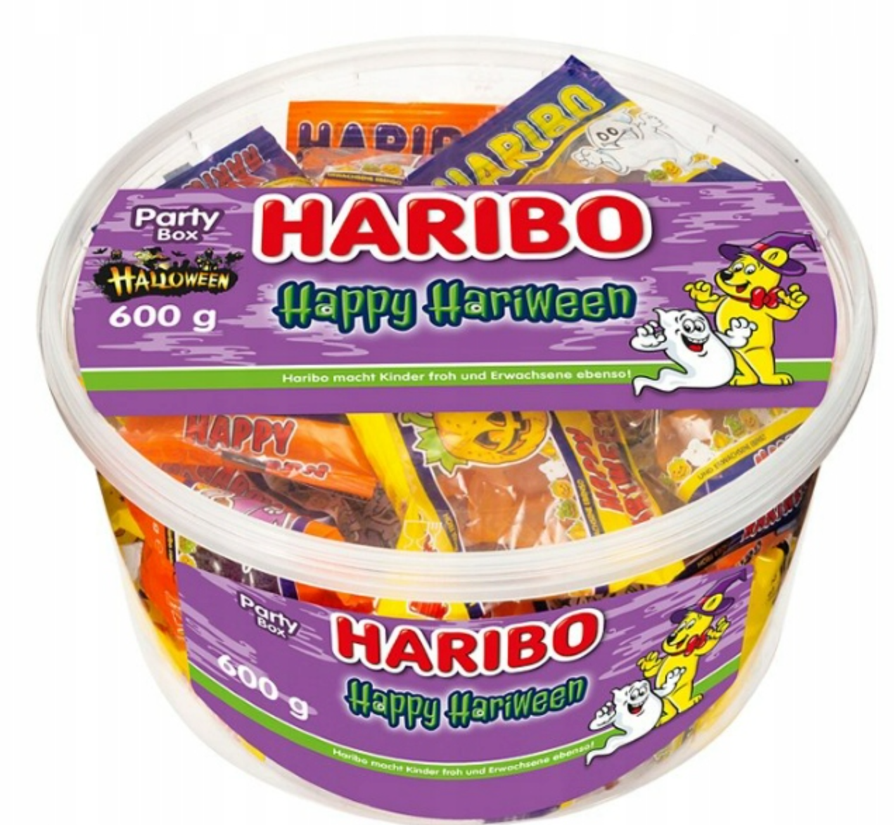 Набір міні-пачок з жувальними цукерками Haribo Happy Hariween Halloween 600г, фото 1