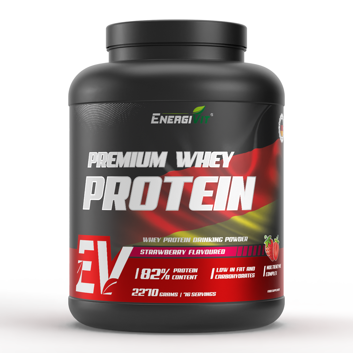 Протеїн EnergiVit Premium Whey Protein 2270 g Полуниця