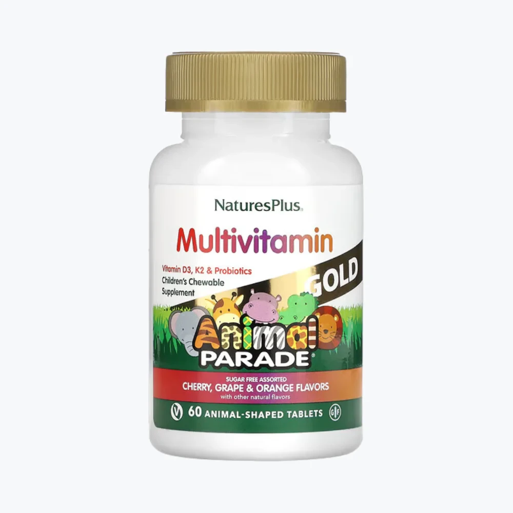 Nature's Plus, Source of Life Animal Parade Gold, домішка для дітей із мультивітамінами та мінералами 60 таблеток