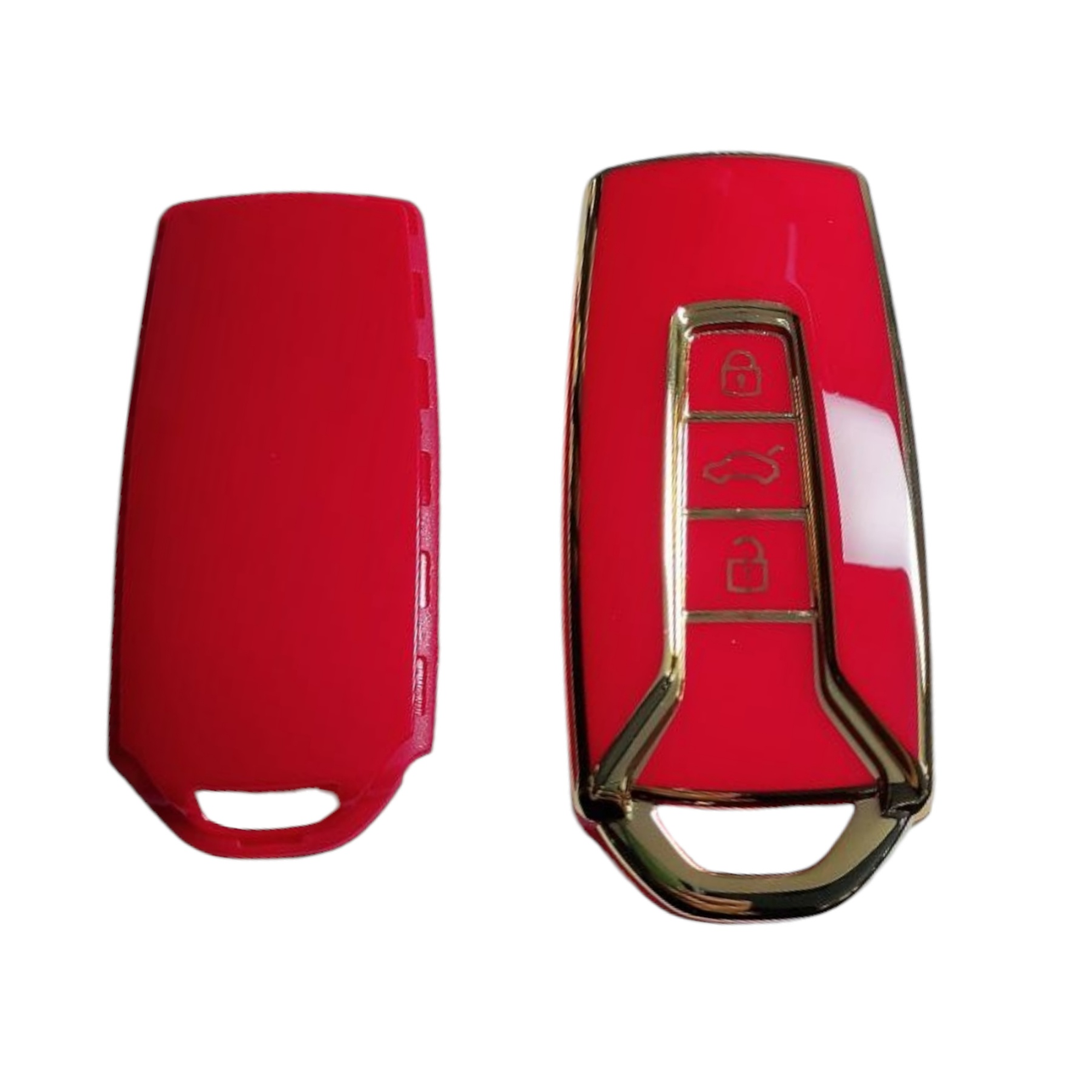 Чохол для ключа Volkswagen, глянець, червоний, фото 1