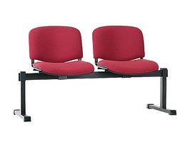 Стілець секційний Iso-2 z black тканина zt-15 бордова (Новий Стиль ТМ)