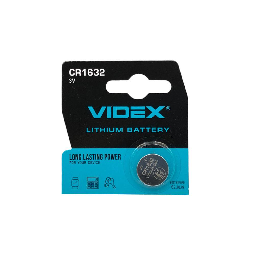 Батарейка CR1632 Videx Lithium (3v) 1шт.