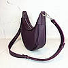 Сумка жіноча "Селена" натуральна шкіра , фіолетова (баклажан) з тисненням під рептилію, фото 2