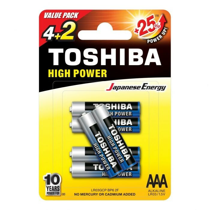 Toshiba LR3 High Power (ціна за 6 шт)