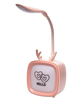 Акумуляторна настільна лампа USB Hello 400 mAh Рожевий (KG-12086)