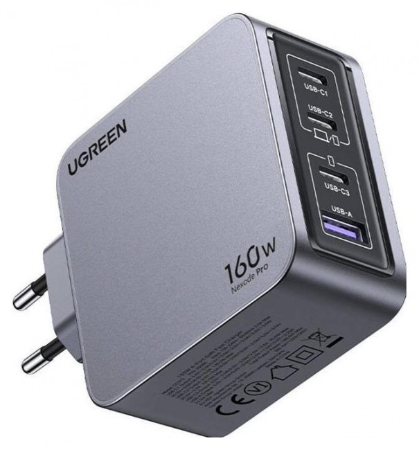 Ugreen Nexode Pro 160W, GaN, USB + 3x USB-C Grey