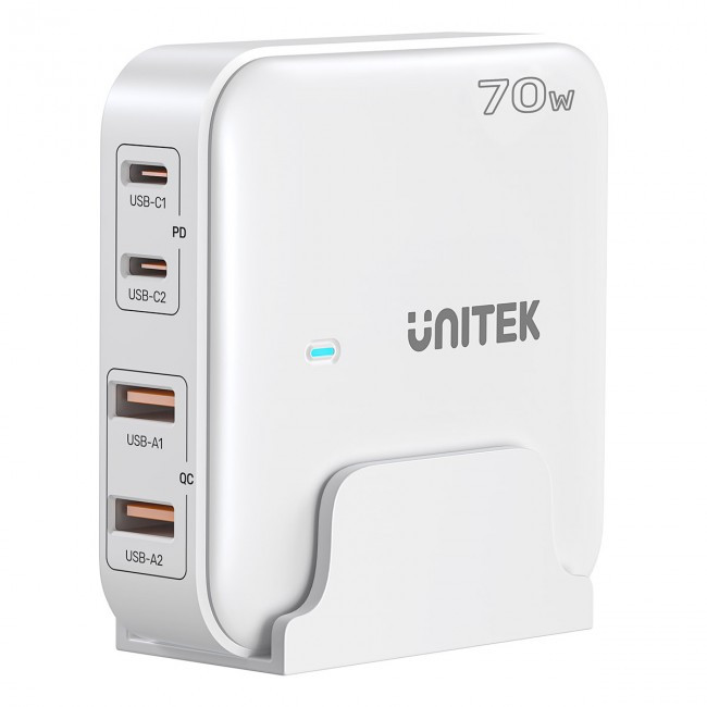 Unitek Charger desk GaN 70W 2xUSB-A 2xUSB-C, фото 1