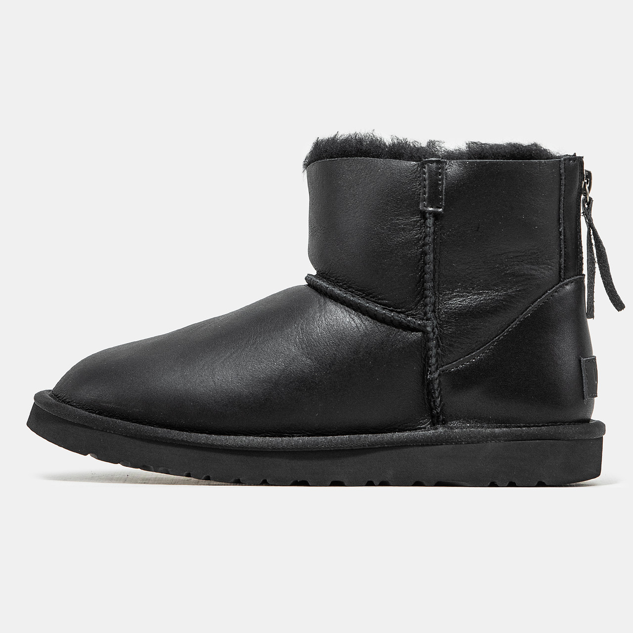 Зимові Жіночі Черевики UGG Classic Mini II Zip Boot Leather | шкіряні з блискавкою, розміри 36–39