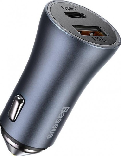 Baseus Golden USB + USB-C, QC4.0+, PD, SCP, 40W + Cable, фото 1