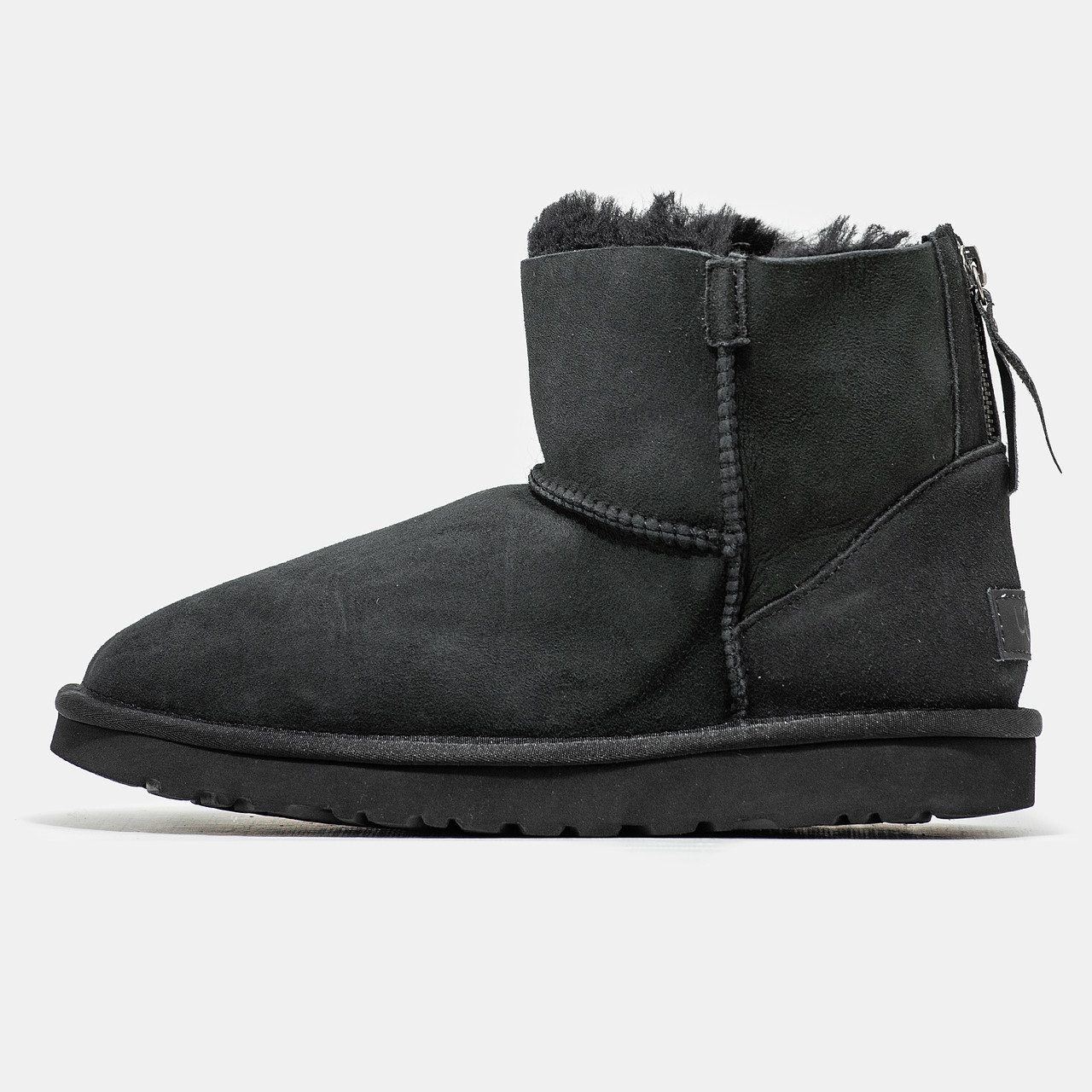 Зимові Жіночі Черевики UGG Mini Black Zip | чорні з блискавкою, розміри 36–40