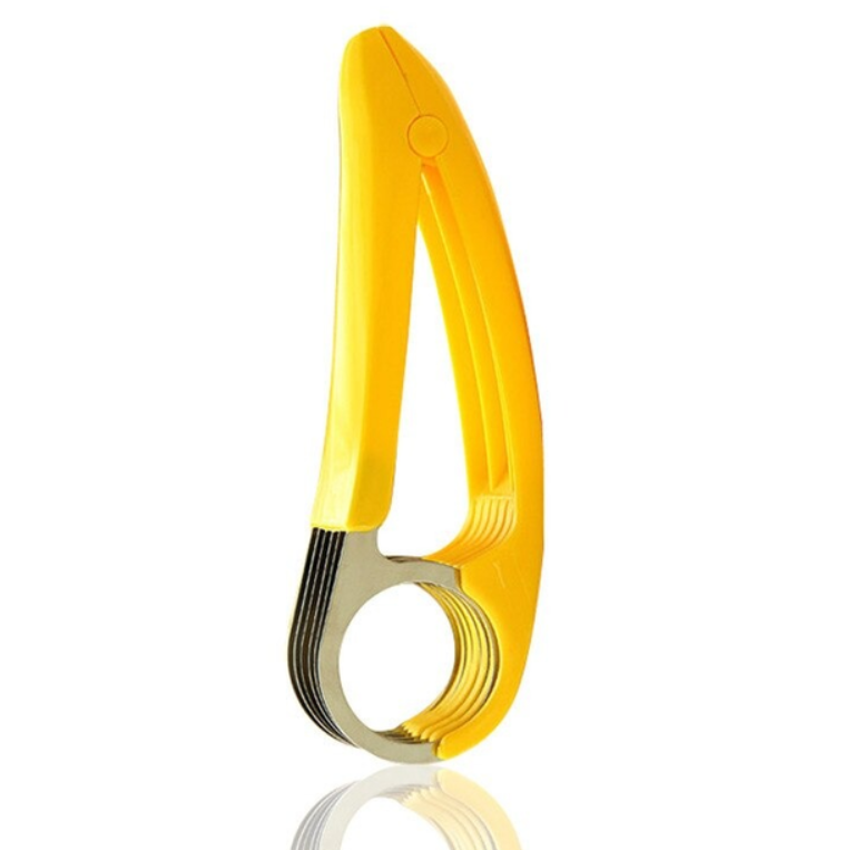Кухонний ніж слайсер для овочів і фруктів Banana Slicer Овочерізка для нарізування кружечками Жовтий (KG-12087), фото 1