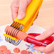 Кухонний ніж слайсер для овочів і фруктів Banana Slicer Овочерізка для нарізування кружечками Жовтий (KG-12087), фото 2