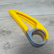 Кухонний ніж слайсер для овочів і фруктів Banana Slicer Овочерізка для нарізування кружечками Жовтий (KG-12087), фото 4