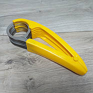 Кухонний ніж слайсер для овочів і фруктів Banana Slicer Овочерізка для нарізування кружечками Жовтий (KG-12087), фото 7
