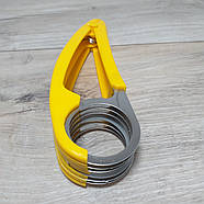Кухонний ніж слайсер для овочів і фруктів Banana Slicer Овочерізка для нарізування кружечками Жовтий (KG-12087), фото 6