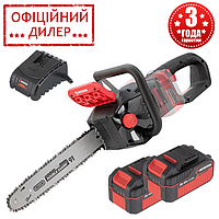 SET Аккумуляторная цепная пила Intertool TSH WT-9211 + ЗУ WT-0344 (2 А) + 2 АКБ WT-0341 (4 Ач)