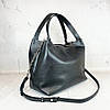 Сумка жіноча "Жаклін-плюс" натуральна шкіра, сірий металік флотар, фото 2