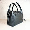 Сумка жіноча "Жаклін-плюс" натуральна шкіра, сірий металік флотар, фото 3