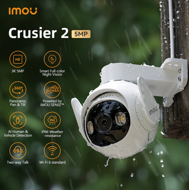 IP Камера розумна вулична поворотна Imou Cruiser 2 5MP Wi-Fi IPC-GS7EP-5M0WE