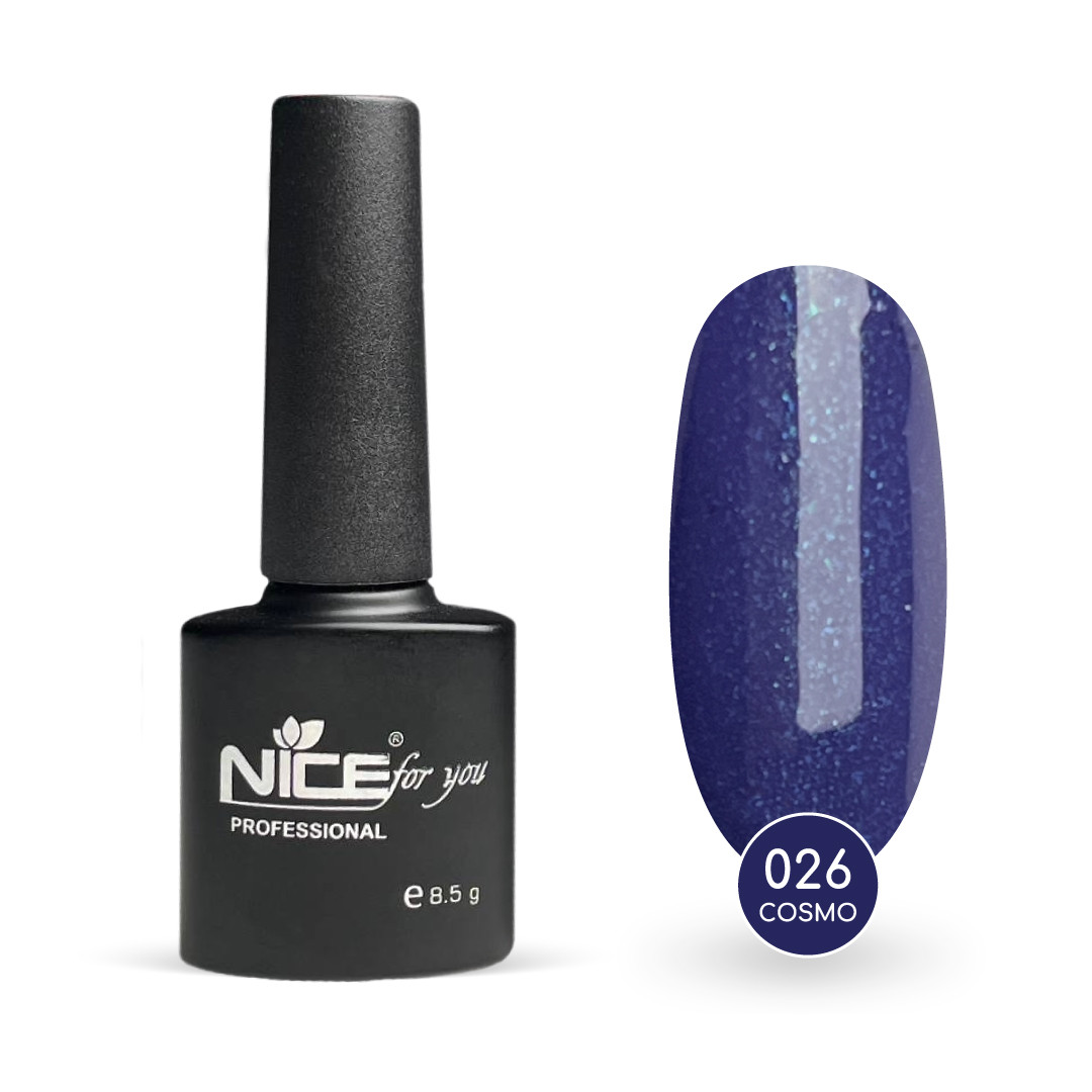 Гель-лак Nice for you Cosmo Basic №026 Зелено-синій з зеленим шимером 8.5 г