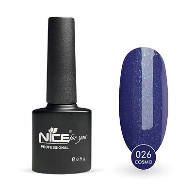 Гель-лак Nice for you Cosmo Basic №026 Зелено-синій з зеленим шимером 8.5 г