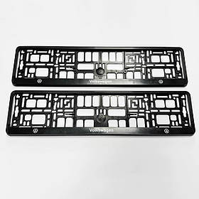 Рамки номерного знаку VW (Фольксваген) комплект 2 штуки