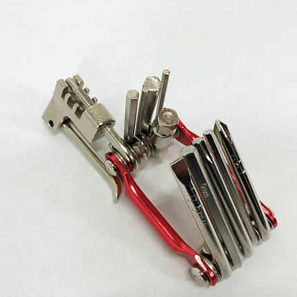 Багатофункціональний велосипедний ключ BG-2121 Мультитул RG-652 11 предметів, фото 1