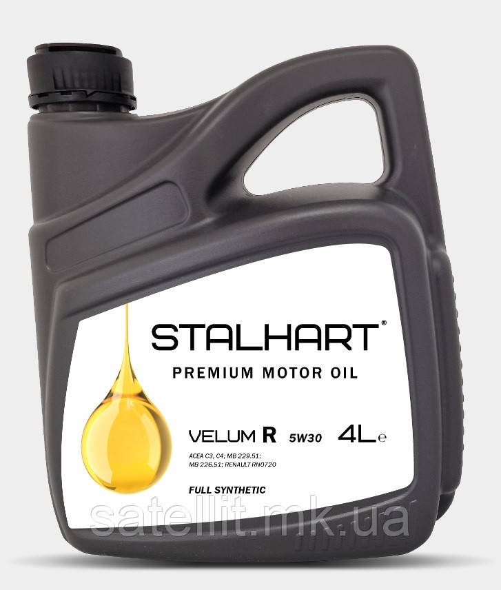 Олива моторна Stalhart Velum R 5W30 4L, ACEA C3, C4, 745234