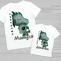 Парні футболки з принтом "Дракони: Найкраща матуся і донечка" Push IT