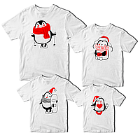 Футболки Фемілі Лук Family для всієї родини "Пінгвіни" M, Білий Push IT