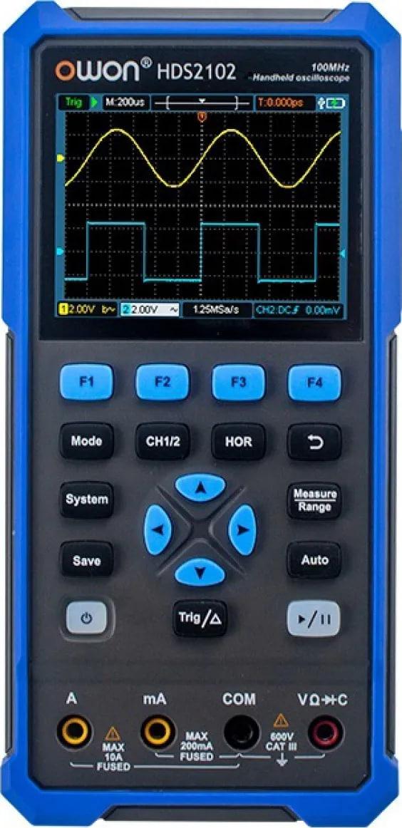 Портативний осцилограф-мультиметр двоканальний OWON HDS2102