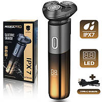 Електробритва чоловіча для гоління бороди та голови для обличчя професійна акумуляторна електрична Rozia