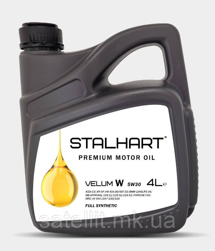 Олива моторна Stalhart Velum W 5W30 4L, ACEA C3 API SP, 745236