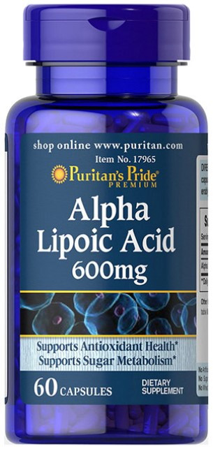 Альфа ліпоєва кислота Puritan's Pride Alpha Lipoic Acid 600 mg 60 капсул