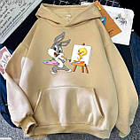 Жіноче стильне худі з принтом Багз Банні. Bugs Bunny, фото 4
