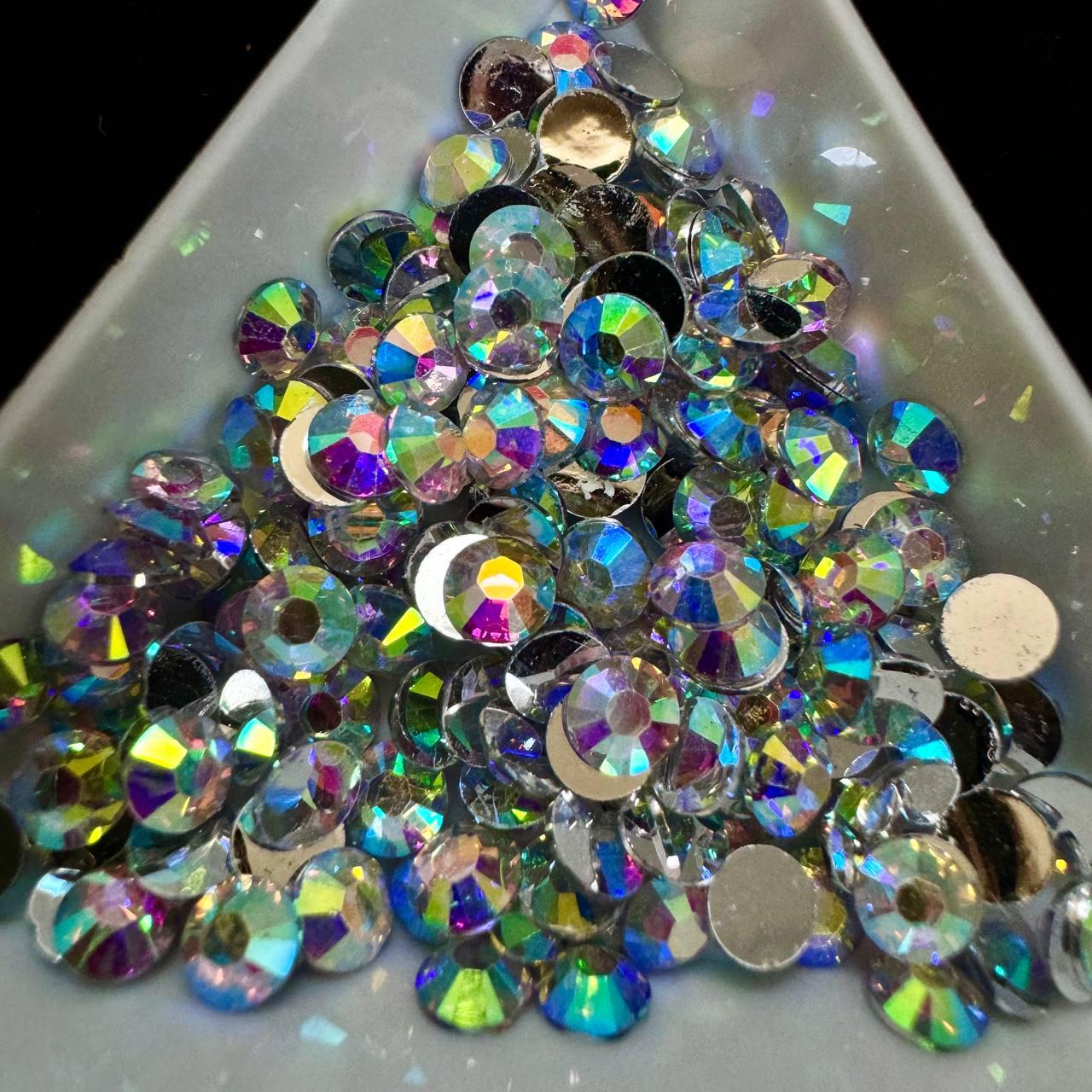 Стрази нетермо Crystal AB ss6 (2 мм) (эконом)