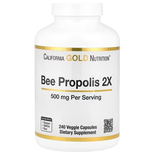 California Gold Nutrition Bee Propolis 2X Concentrated Extract 500 mg (240 капсул.)