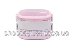 Контейнер ланчбокс для їжі 1250 мл Рожевий