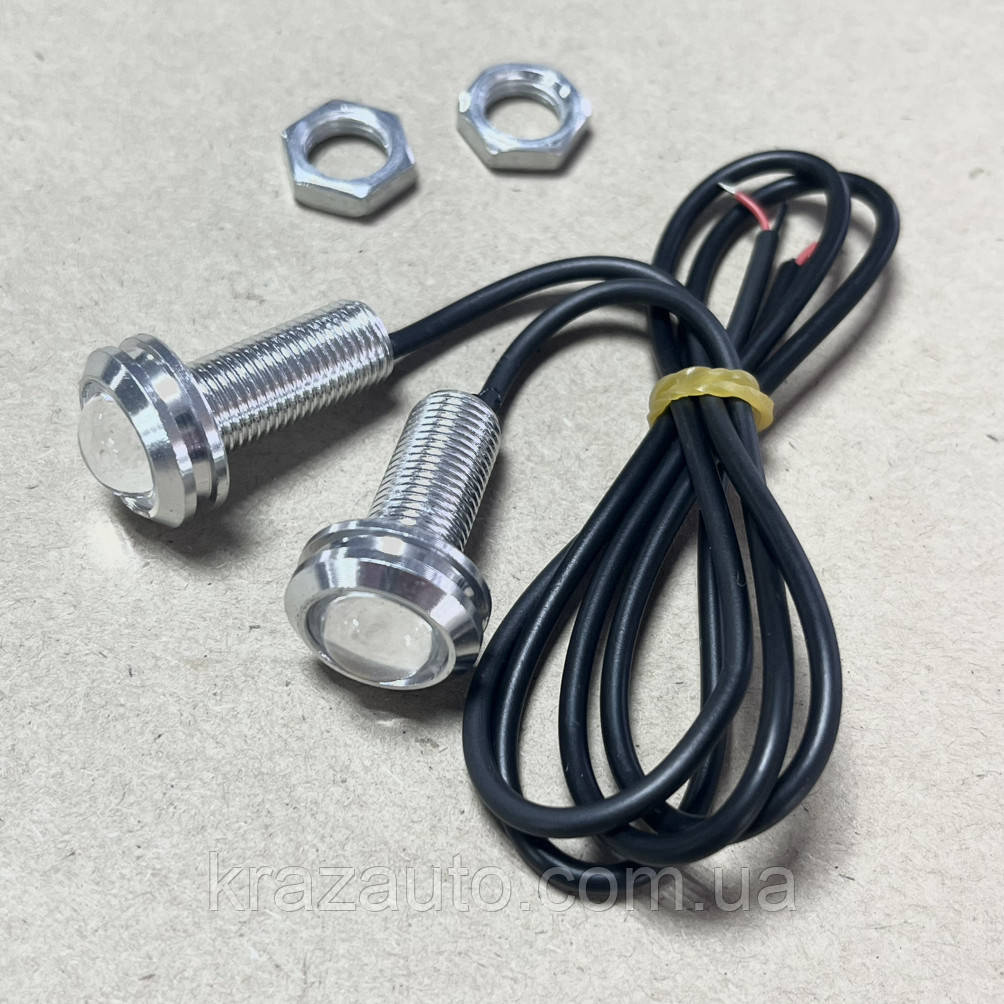 Болти для кріплення номера з підсвіткою 18-COB 12V хромовані 2 шт. Red (AG-60337), фото 1