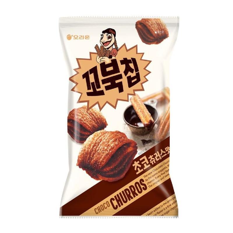 Хрусткі чіпси зі смаком шоколадного чуроса Turtle Chips Choco Churros ORION 80 г