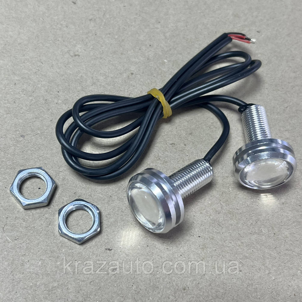 Болти для кріплення номера з підсвіткою 23-COB 12V хромовані 2 шт. Red (AG-60339)