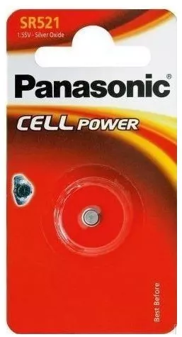 Батарейка Panasonic Silver Oxide SR-521 EL/1bl(10), фото 1