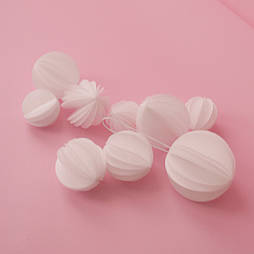 Вафельний декор Slado  "Кулі/cфери білі" 9 шт.