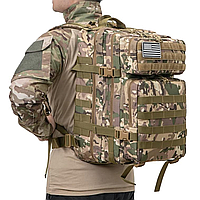 Рюкзак 45 л Oxford 900D TPU з системою Molle, Водонепроникний, Тактичний, Рюкзак Мультікам 45 л