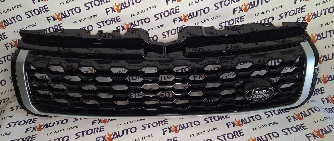 Решітка радіатора Чорна глянцева + сірий Land Rover Range Rover Evoque 2013 2014 2015 2016 2017 2018