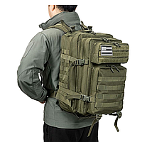 Рюкзак 45 л Oxford 900D TPU з системою Molle, Водонепроникний, Тактичний, Рюкзак Олива 45 л