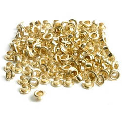 Люверси 5 мм, золоті, 1000 штук в упаковці.
